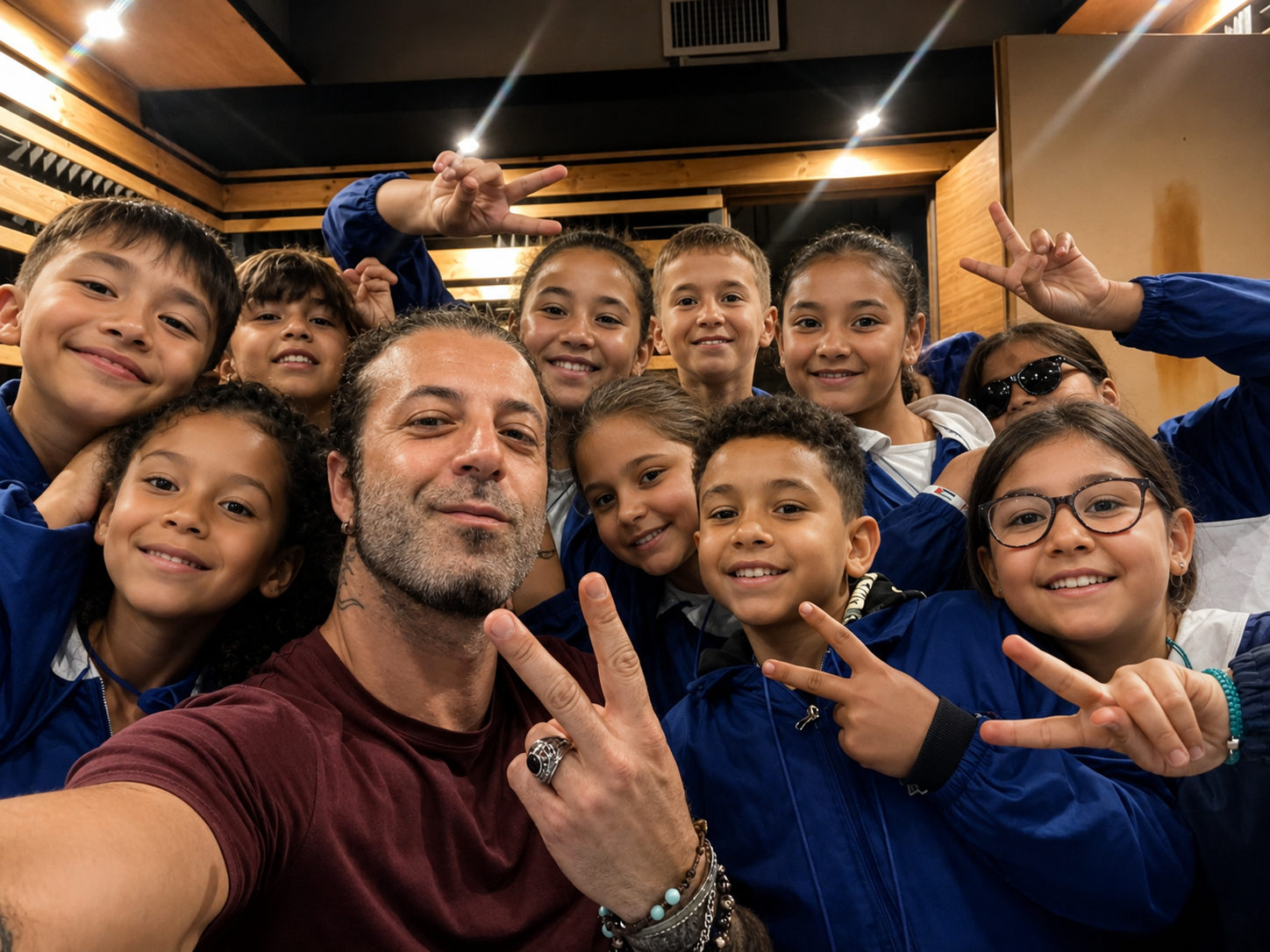 Momento di condivisione con gli allievi